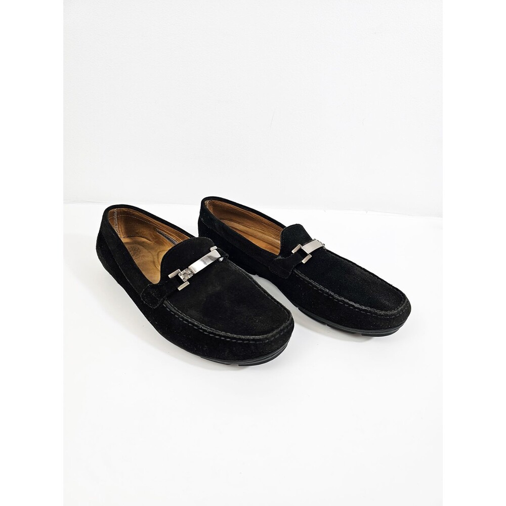 Vince Camuto Size 9.5 Men's Black Suede Leather Loafers